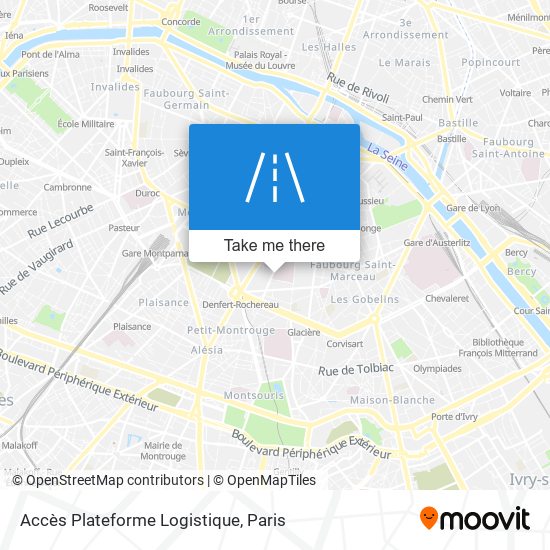 Accès Plateforme Logistique map