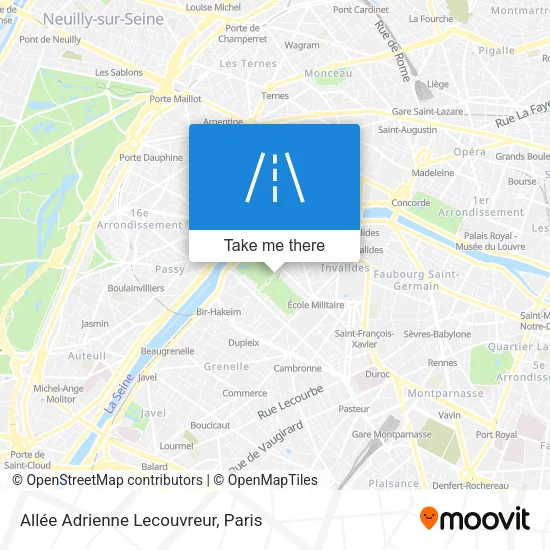 Allée Adrienne Lecouvreur map