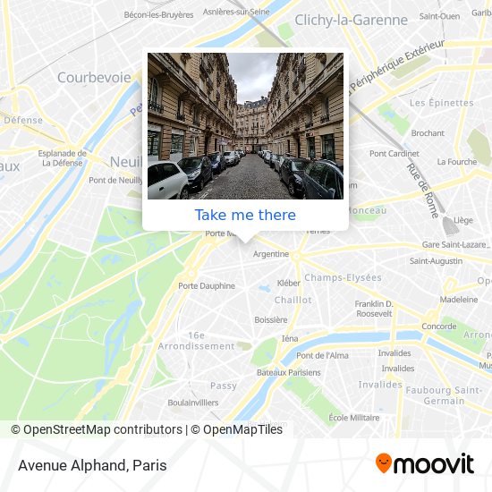 Avenue Alphand map