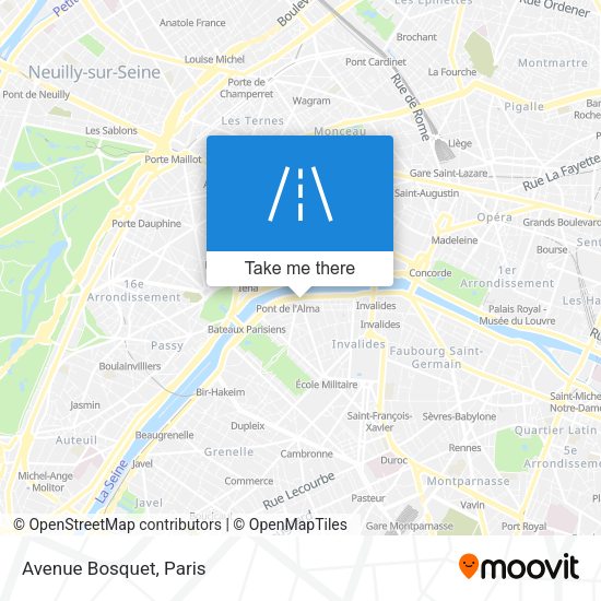 Avenue Bosquet map