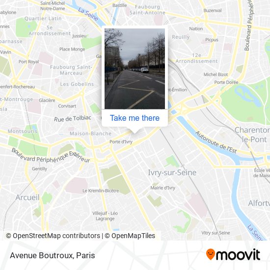 Avenue Boutroux map