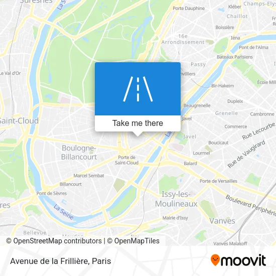 Avenue de la Frillière map