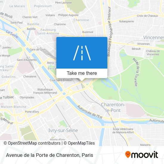 Avenue de la Porte de Charenton map