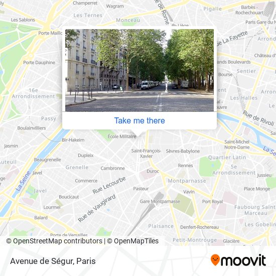 Mapa Avenue de Ségur