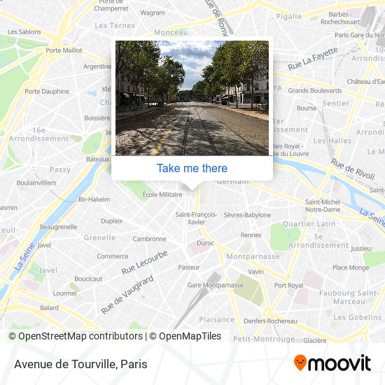 Mapa Avenue de Tourville