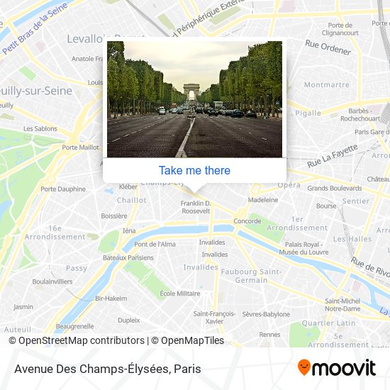 Mapa Avenue Des Champs-Élysées