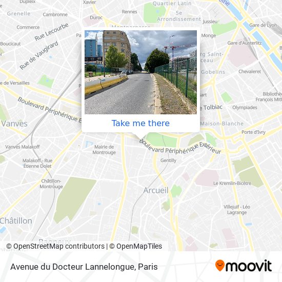 Mapa Avenue du Docteur Lannelongue