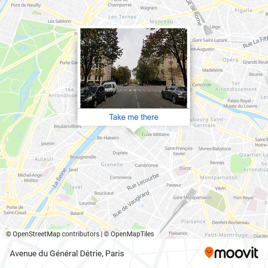 Mapa Avenue du Général Détrie