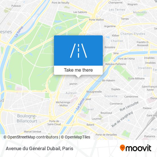 Mapa Avenue du Général Dubail