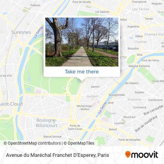 Avenue du Maréchal Franchet D'Esperey map