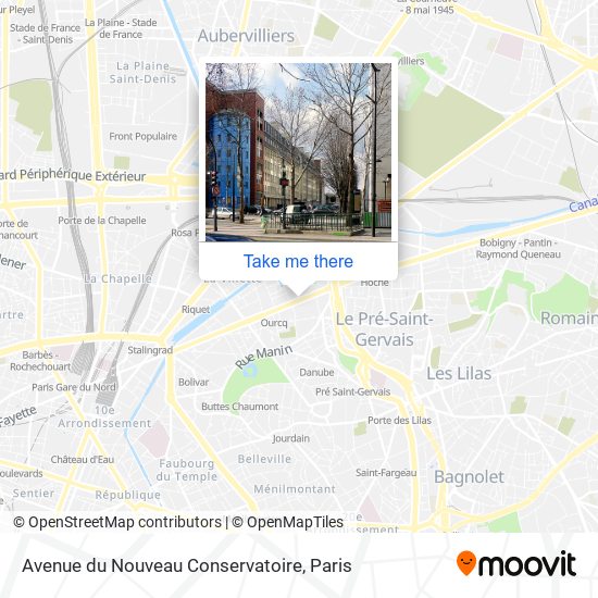 Mapa Avenue du Nouveau Conservatoire