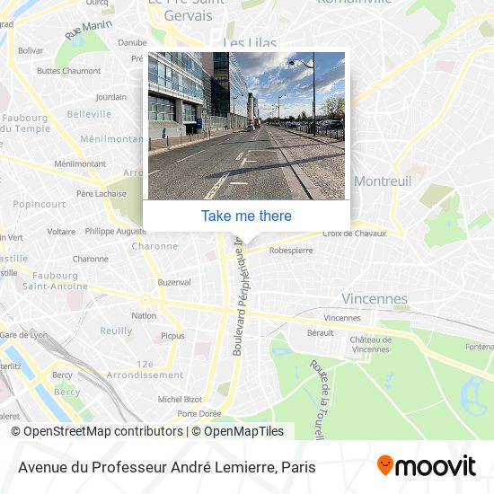 Mapa Avenue du Professeur André Lemierre