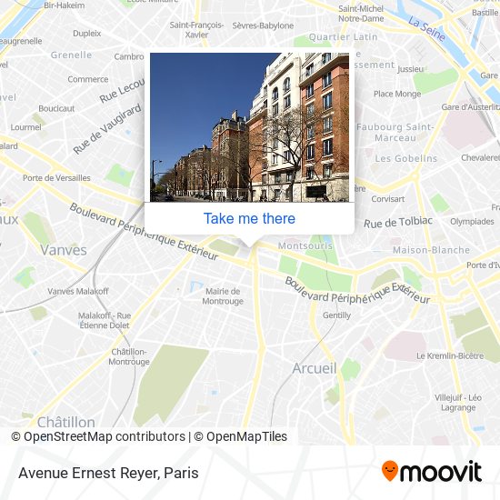 Mapa Avenue Ernest Reyer