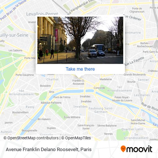 Avenue Franklin Delano Roosevelt map