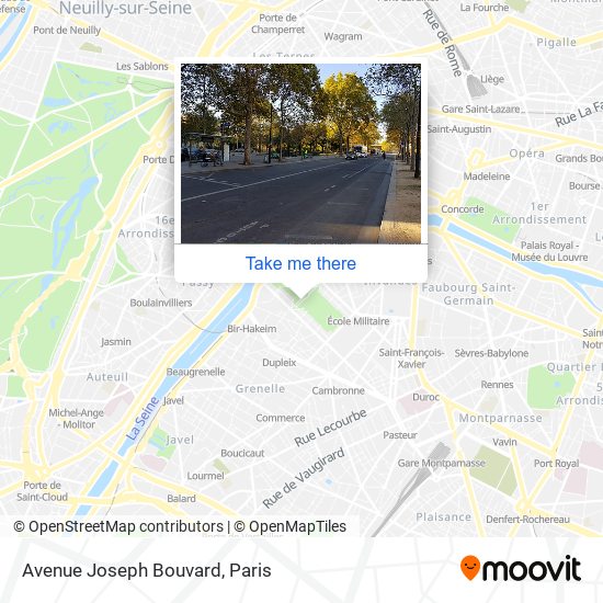 Mapa Avenue Joseph Bouvard