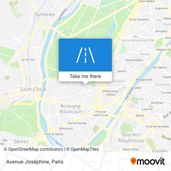 Avenue Joséphine map