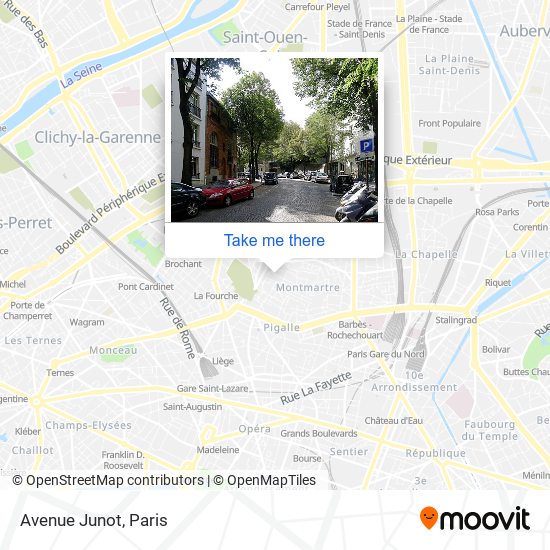 Avenue Junot map