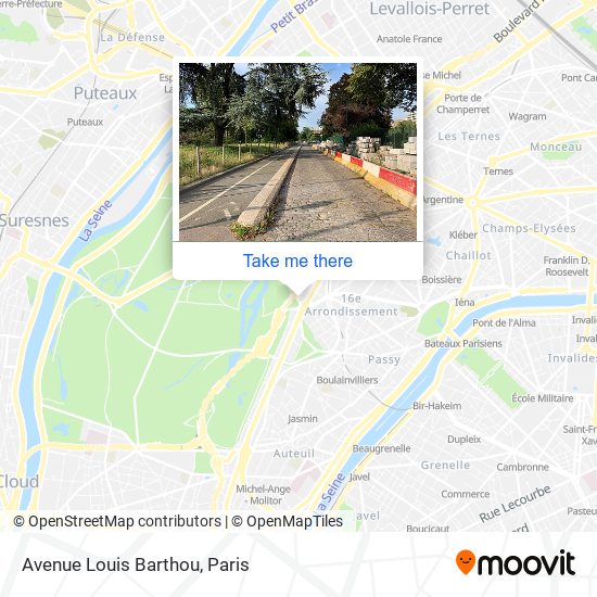 Mapa Avenue Louis Barthou