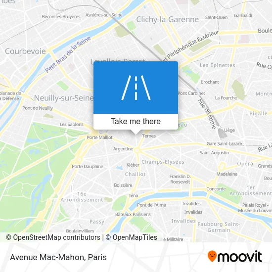 Avenue Mac-Mahon map