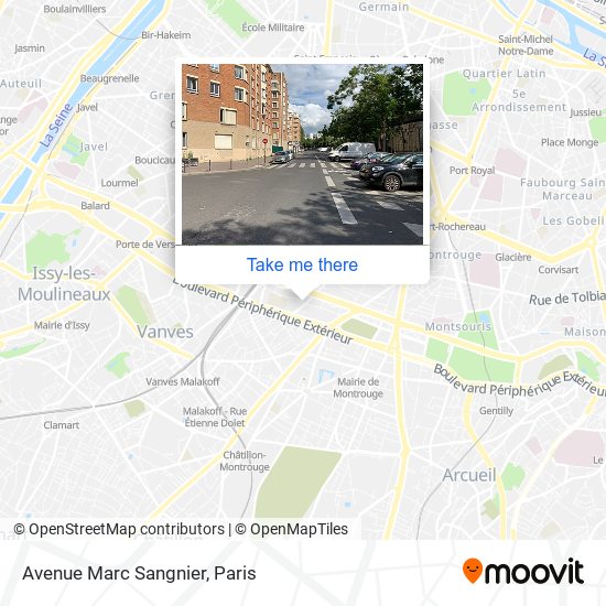 Mapa Avenue Marc Sangnier