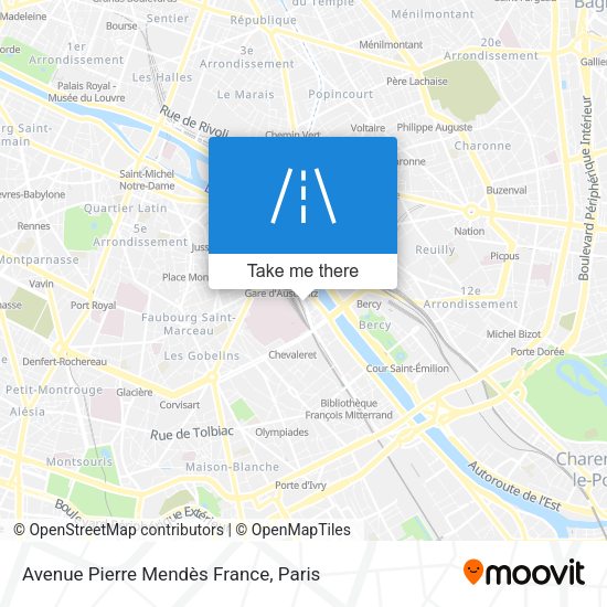 Avenue Pierre Mendès France map