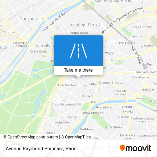 Avenue Raymond Poincaré map