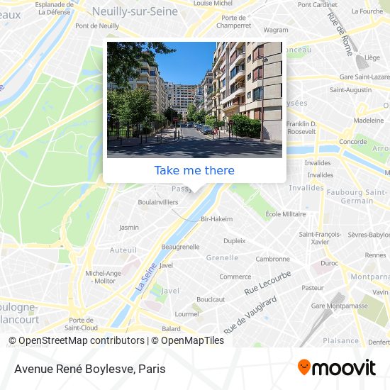 Mapa Avenue René Boylesve