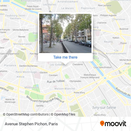 Mapa Avenue Stephen Pichon