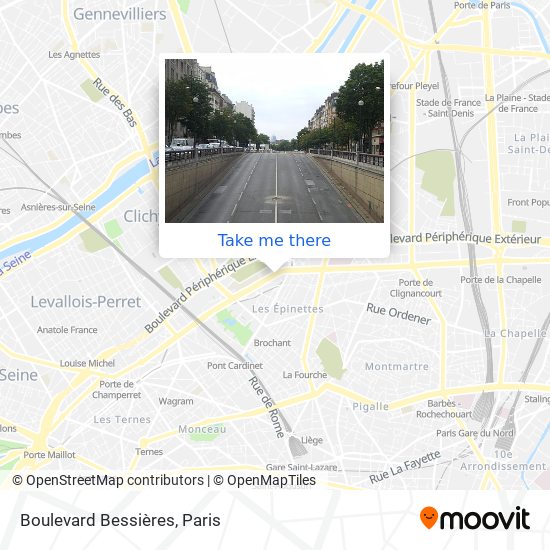 Boulevard Bessières map