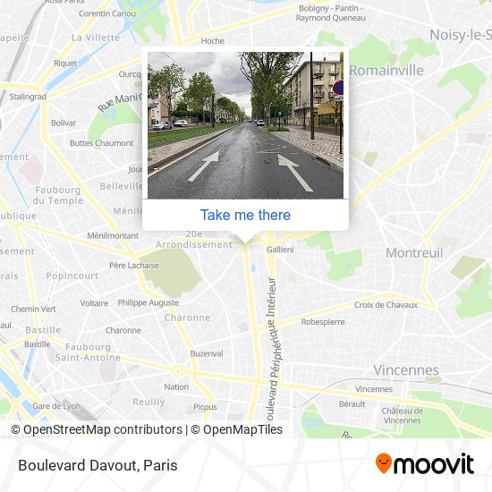 Boulevard Davout map