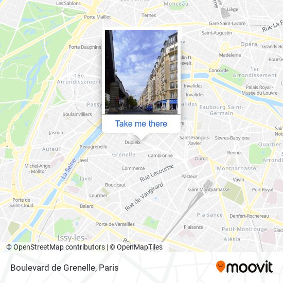 Mapa Boulevard de Grenelle