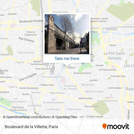 Boulevard de la Villette map