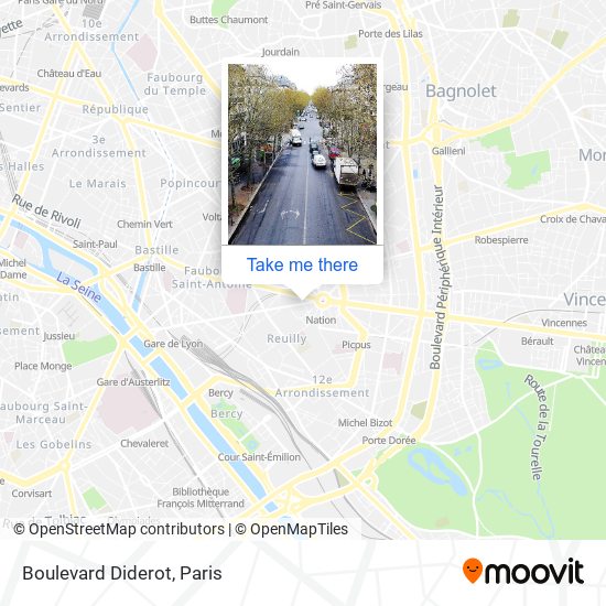 Mapa Boulevard Diderot