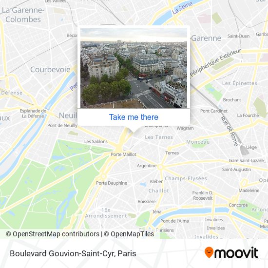 Mapa Boulevard Gouvion-Saint-Cyr