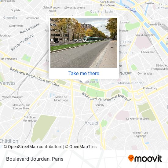 Mapa Boulevard Jourdan