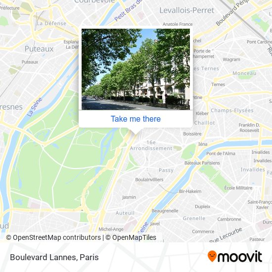 Boulevard Lannes map