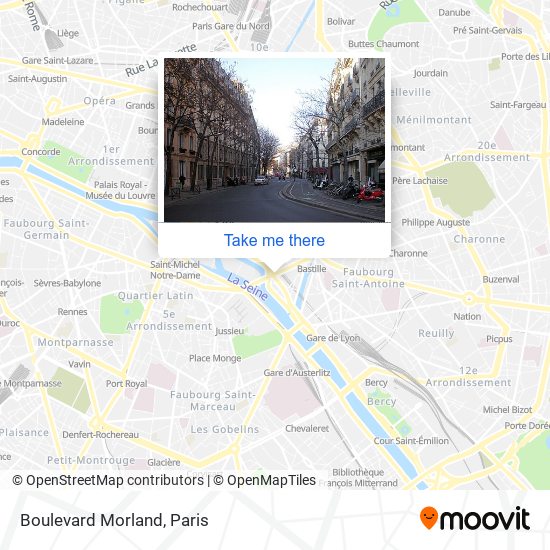 Boulevard Morland map