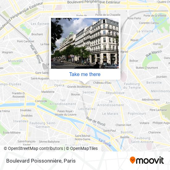 Mapa Boulevard Poissonnière