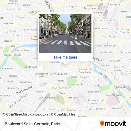 Boulevard Saint-Germain map