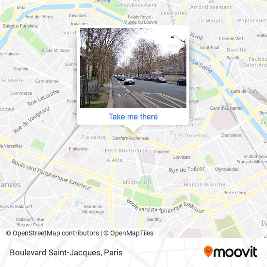 Mapa Boulevard Saint-Jacques