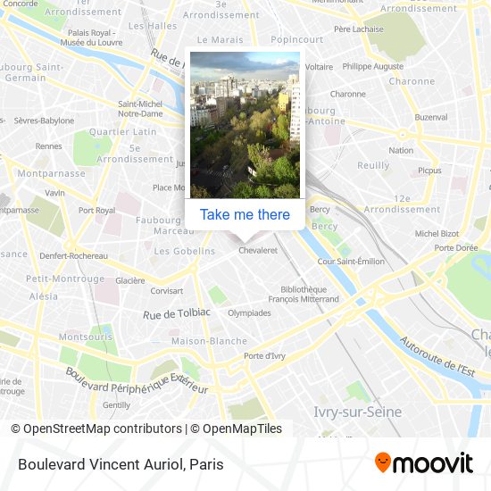 Boulevard Vincent Auriol map