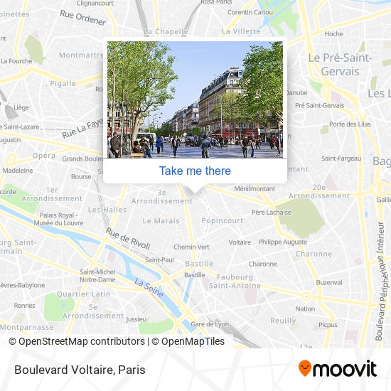 Boulevard Voltaire map