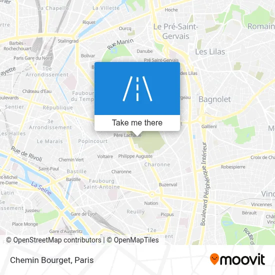 Chemin Bourget map
