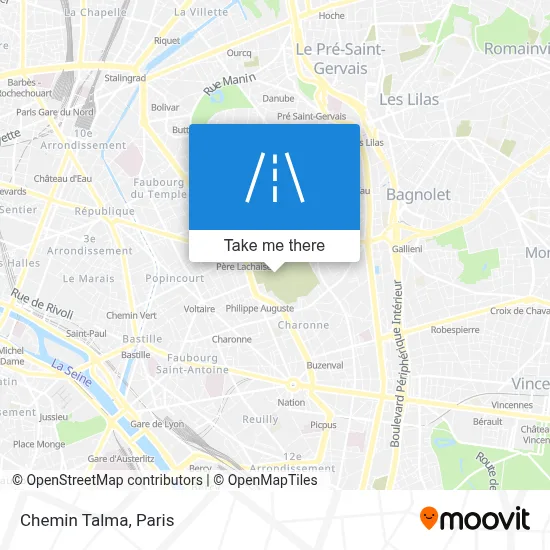 Chemin Talma map