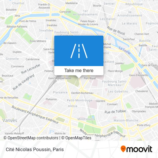 Cité Nicolas Poussin map