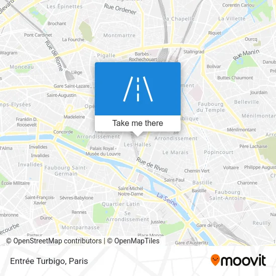 Entrée Turbigo map