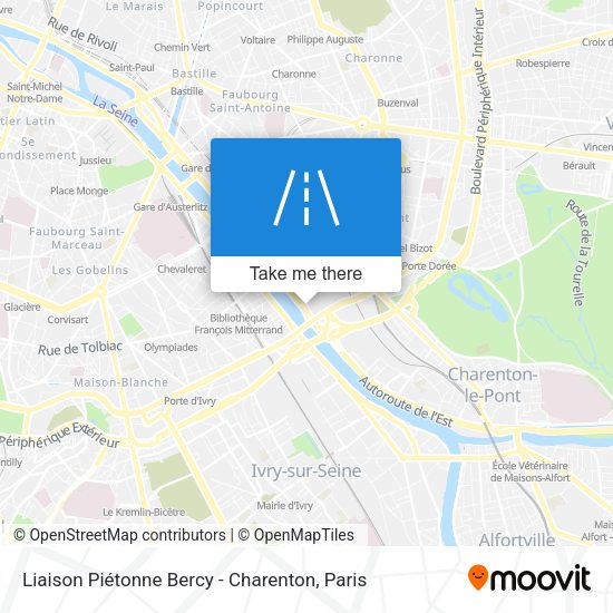 Liaison Piétonne Bercy - Charenton map