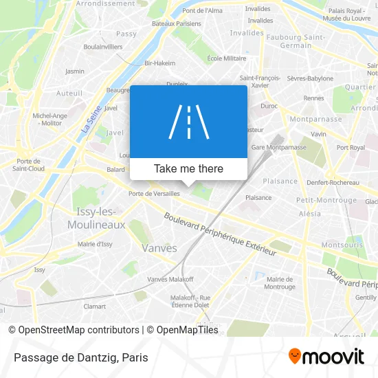 Passage de Dantzig map