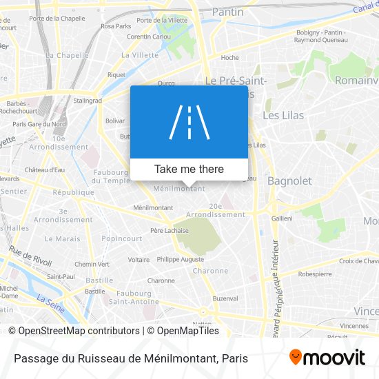 Passage du Ruisseau de Ménilmontant map