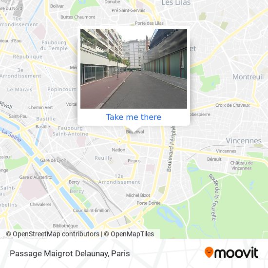 Mapa Passage Maigrot Delaunay